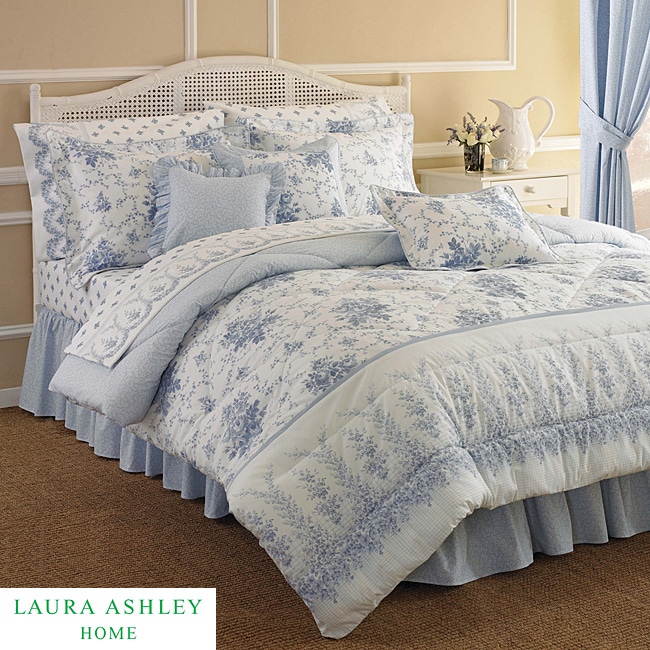 Laura Ashley Rebecca Queen Size 4 Piece Comforter Set Free Shipping   L13796478b 