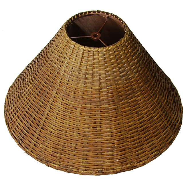 Medium Brown Wicker/Rattan Lamp Shade