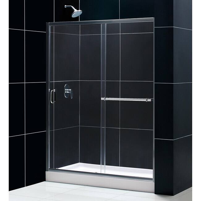 DreamLine Tub To Shower Kit Infinity Plus Shower Door and Amazon Base