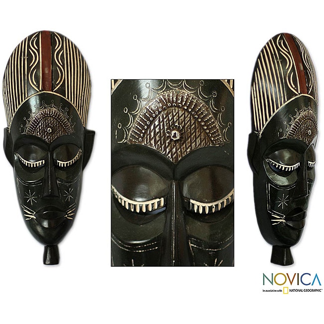 Sese Wood Spell Breaker African Mask (Ghana)