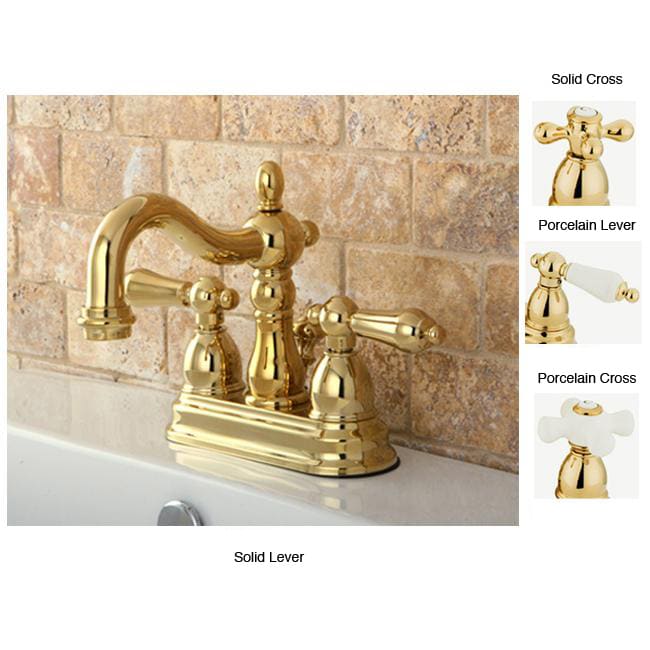 Shop Polished Brass Bathroom Faucet Free Shipping Today Overstock   L13804296 