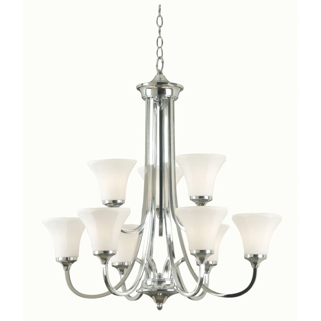 Ewing 9 Light Polished Nickel Chandelier Ewing 9 Light Polished Nickel Chandelier