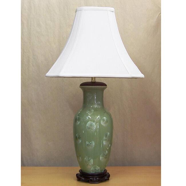 Crown Lighting 1-light Light Green Ginko Porcelain Table Lamp