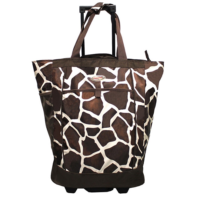 Olympia 20 inch Giraffe Rolling Shopper Tote 