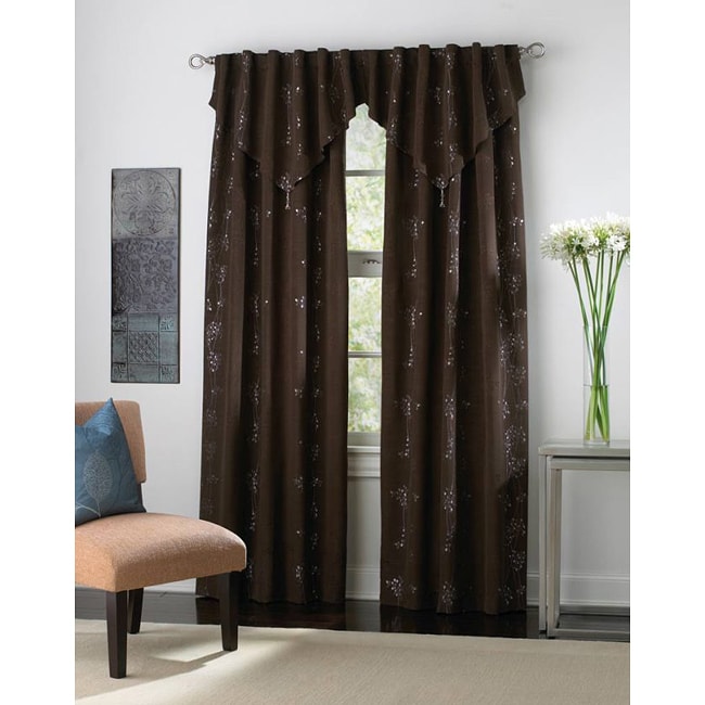 Lurex Floral Vine 84-inch Curtain Panel