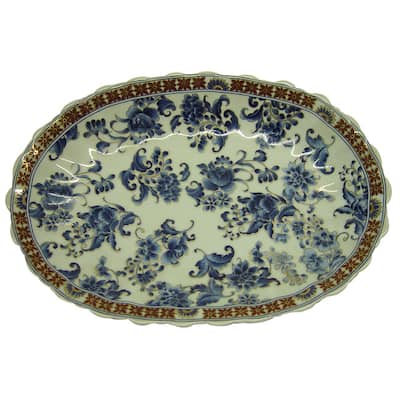 Melissa Oval Blue/ White Platter