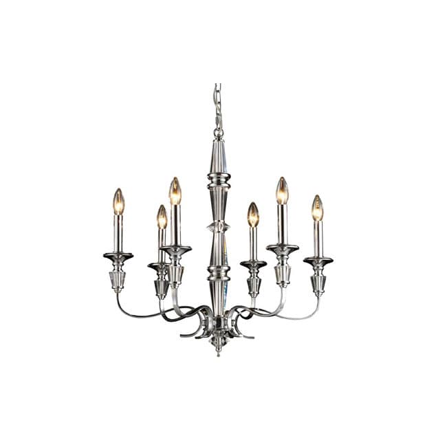 Shop Lincoln Square 6-light Polished Nickel Chandelier - Free Shipping ...
