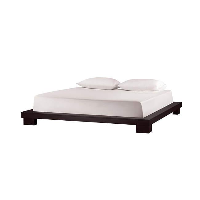 Ledge Espresso Minimalist Platform California King-size Bed - Free ...