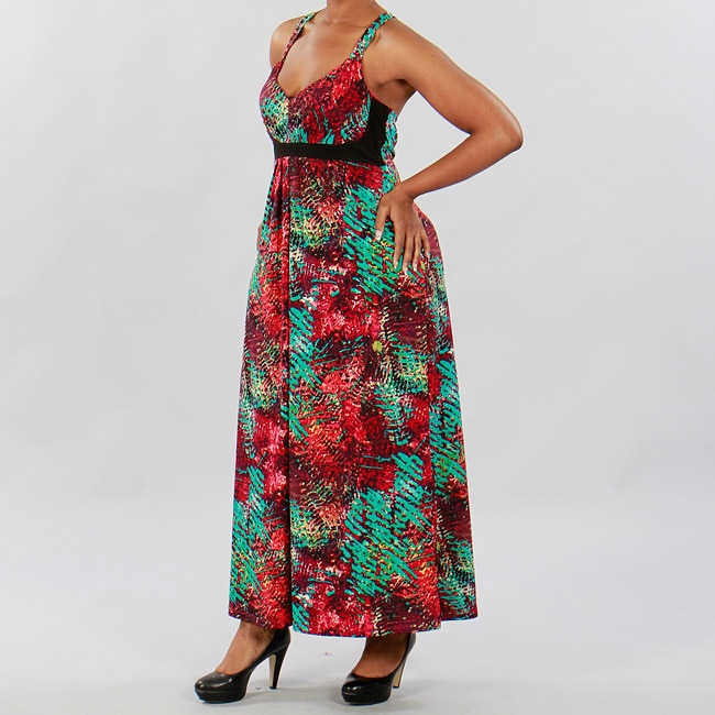 JFW Plus Size Cross back Maxi Dress  