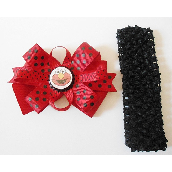 Lil Sweetys Bowtique Elmo Hair Bow and Headband  