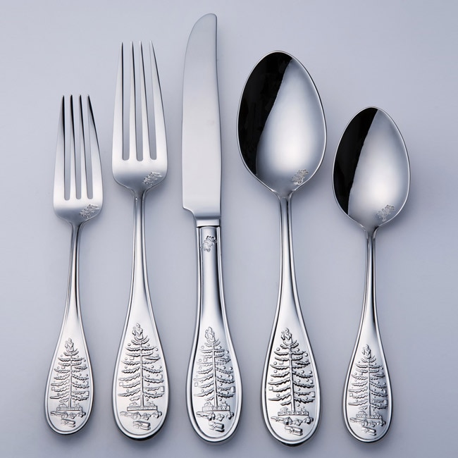 Spode Christmas Tree 45piece Flatware Set Free Shipping Today