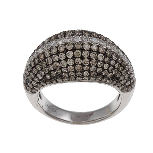 Kabella 18k White Gold 2 1/6ct TDW White and Brown Diamond Ring (G-H, VS1-VS2)
