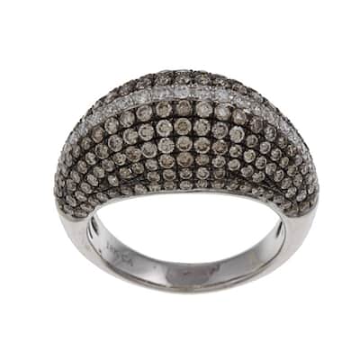 Kabella 18k White Gold 2 1/6ct TDW White and Brown Diamond Ring (G-H, VS1-VS2)