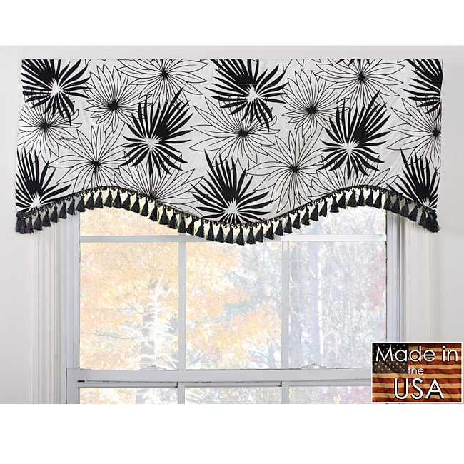 Bermuda Black/ White Shaped Valance  