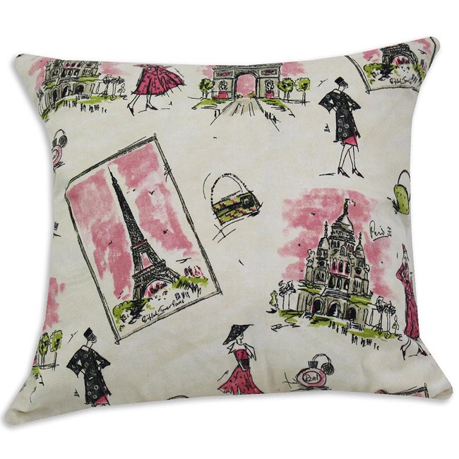 Shop Tres Chic Black and Pink Throw Pillow Free Shipping Today 6187883