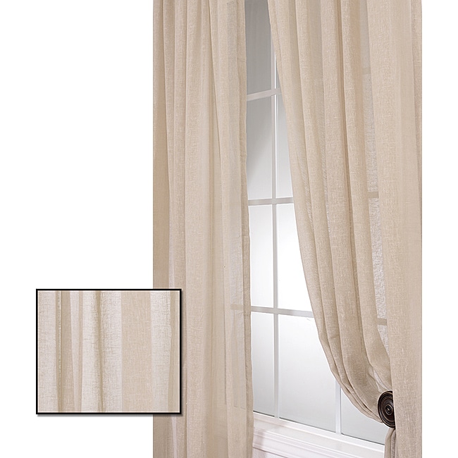 Faux Linen Tumbleweed 108 inch Sheer Curtain Panel