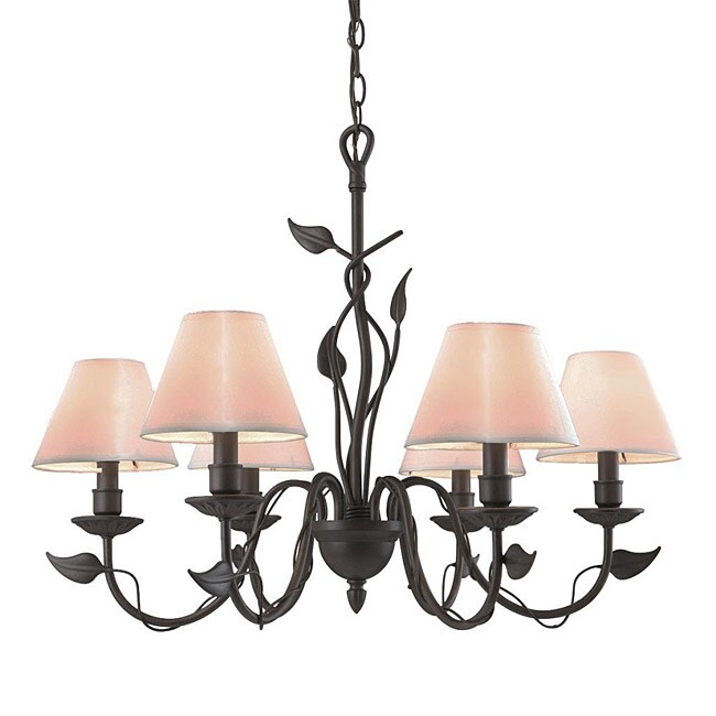 Leaves 6light Antique Bronze Finish Chandelier Free Shipping Today