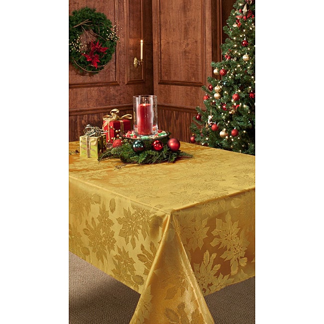 Christmas Dining 70inch Round Gold Damask Tablecloth Free Shipping On Orders Over 45