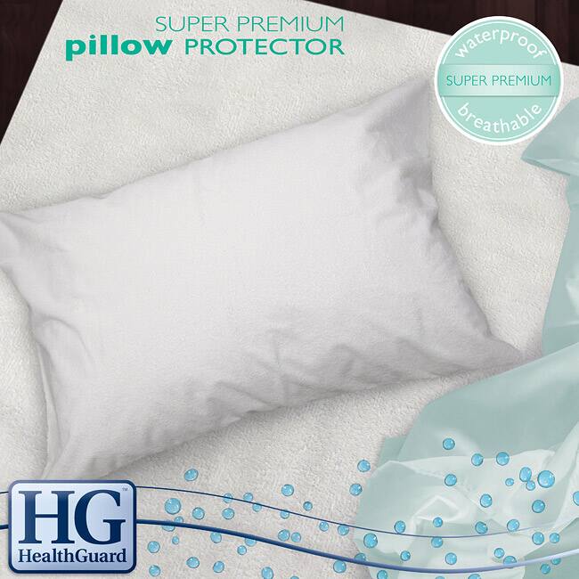 HealthGuard Bed Protector Super Premium Jumbo-size Pillow Protectors (Set of 2) - 50 x 84