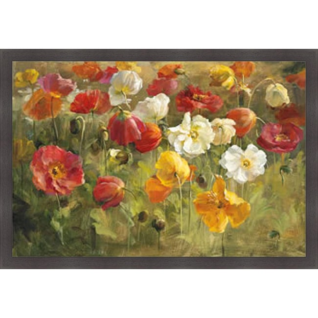 Danhui Nai Poppy Field Framed Print Art  