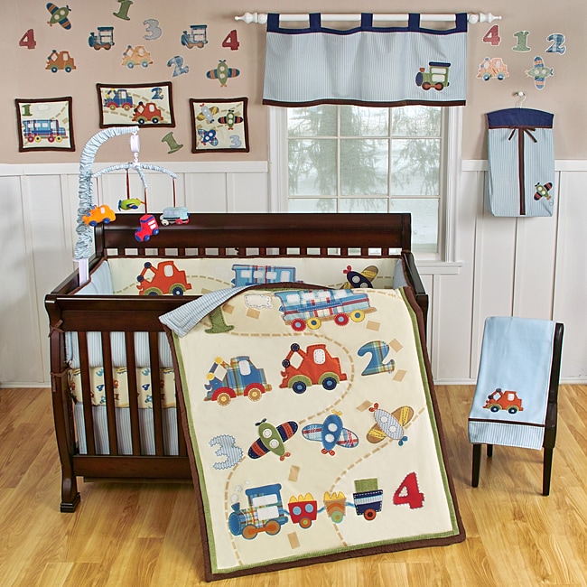 Sumersault 123 GO 11 piece Crib Bedding Set