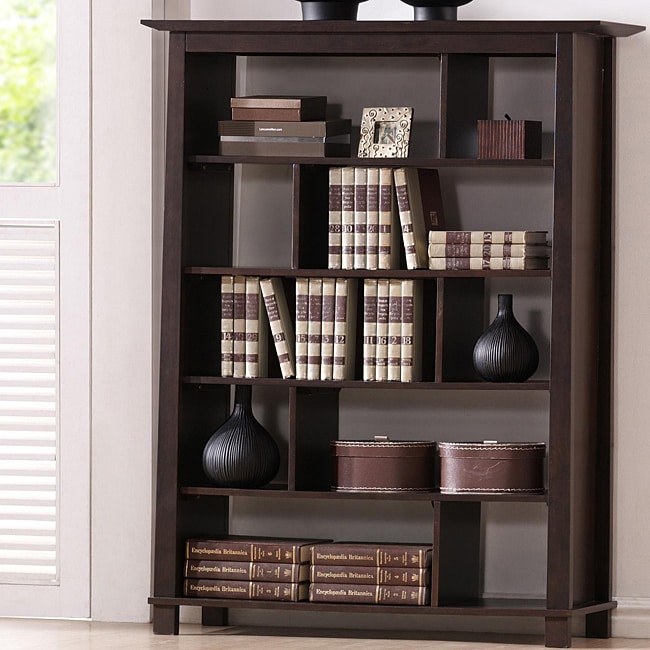 Havana Brown Wood Modern Bookcase  