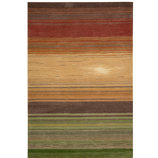 Nourison Hand tufted Contours Harvest Rug (73 X 93)