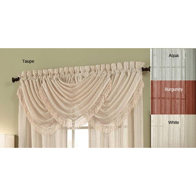 Crushed Lurex Stripe Waterfall Valance  