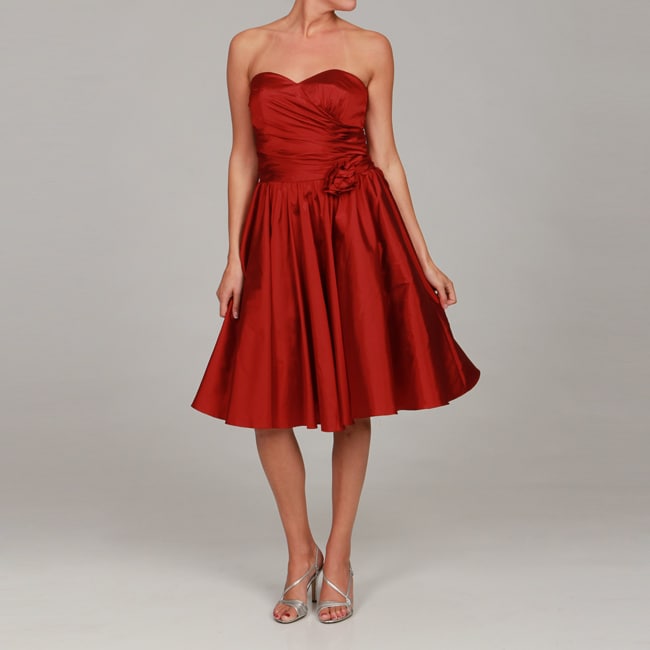 JS Collections Women's Red Taffeta Dress - 13852602 - Overstock.com ...