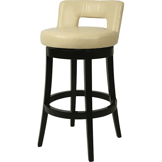 Eureka Wood Cream Swivel Bar Stool