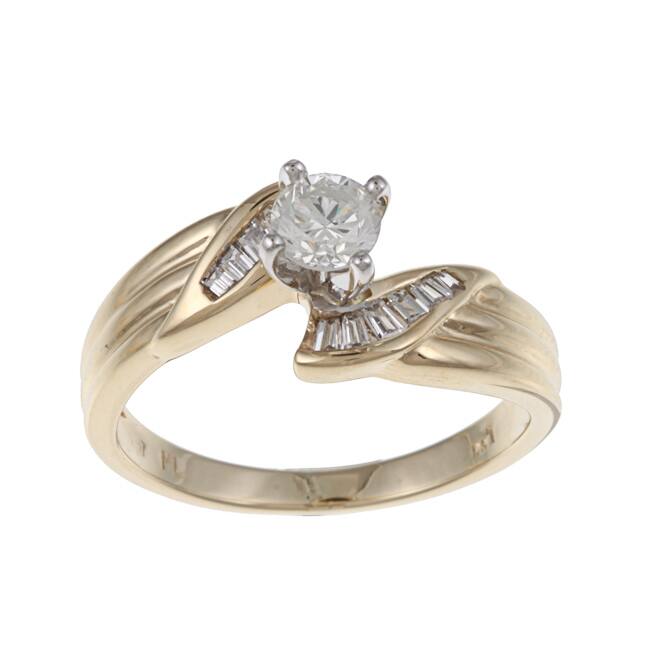 Kabella 14k Yellow Gold 3/5ct TDW Diamond Engagement Ring (H-I, SI1-SI2)