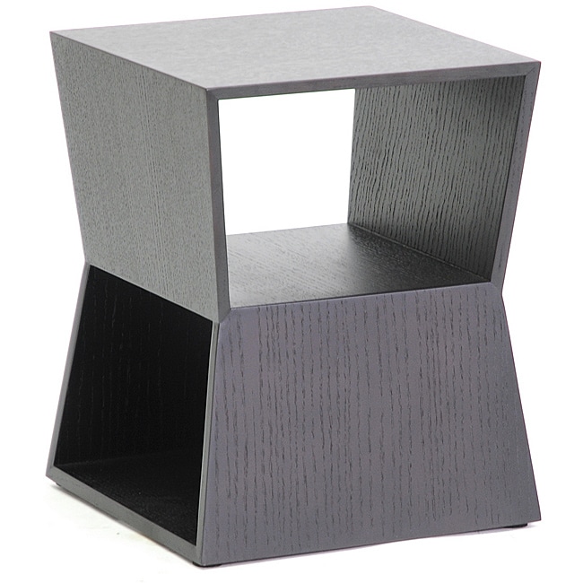 Marche Black Wood Modern End Table