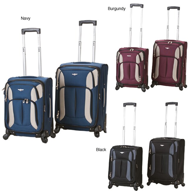 Rockland 2 piece Carry on Spinner Upright Luggage Set  