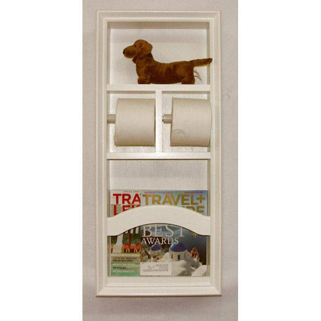In The Wall Deluxe Magazine Rack Toilet Paper Holder Unit ...