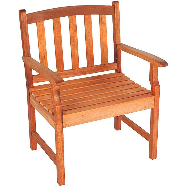 Bay Shore Patio Eucalyptus Outdoor Arm Chair