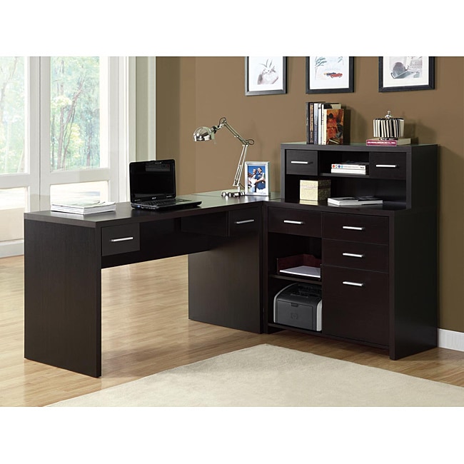 Cappuccino L Shaped Desk