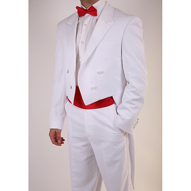 Ferrecci Mens White Tail Tuxedo