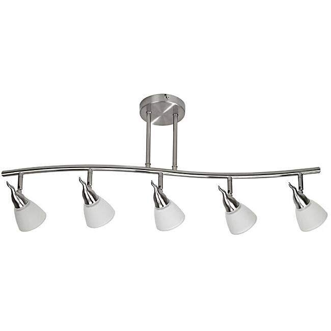 5-light Brushed Nickel Rail