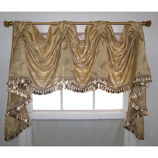 Crushed Lurex Stripe Waterfall Valance  