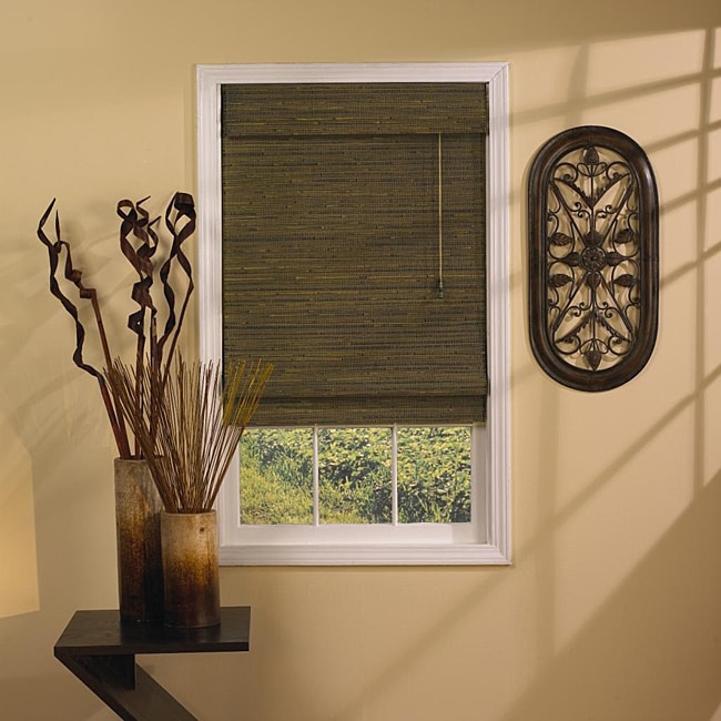 Tahiti Green Tea Roman Shade (31 in. x 72 in.)