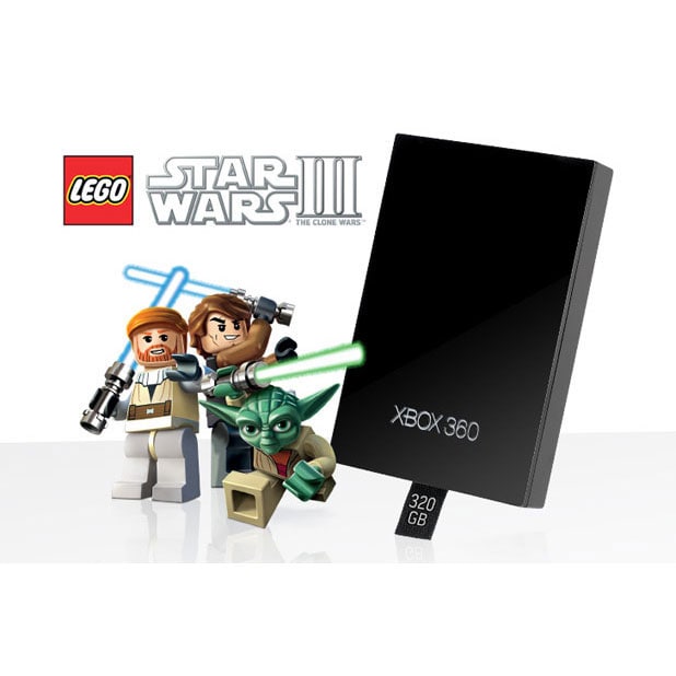Xbox 360 320GB Hard Drive w/Lego Star Wars Clone Wars  
