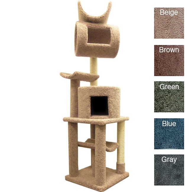 New Cat Condos Cat Playstation   Solid Wood 72 Cat Condo