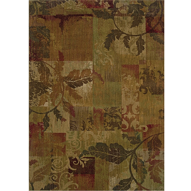 Ellington Green/red Transitional Area Rug (310 X 55)