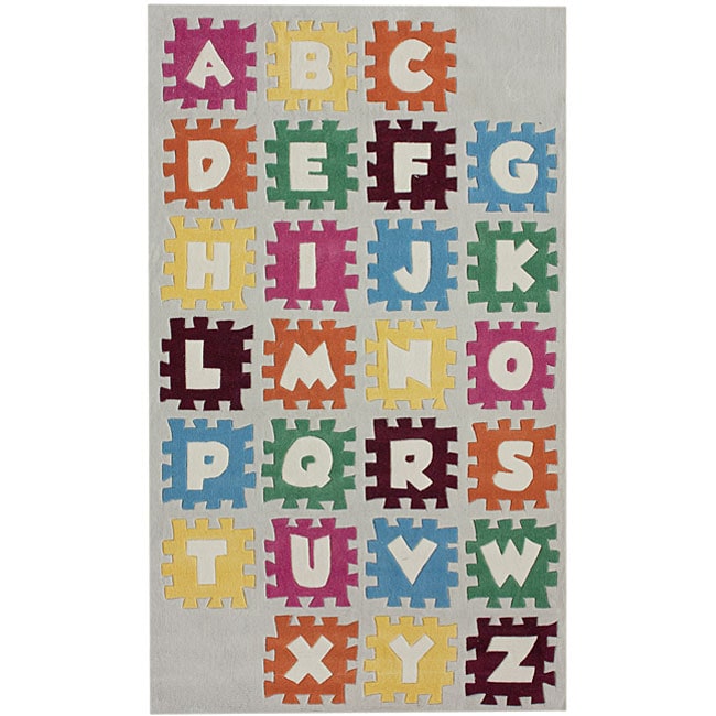 Nuloom Handmade Pino Alphabet Kids Rug (76 X 96) (MultiPattern KidsTip We recommend the use of a non skid pad to keep the rug in place on smooth surfaces.All rug sizes are approximate. Due to the difference of monitor colors, some rug colors may vary sl