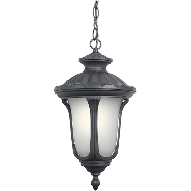 Woodbridge Lighting Westbrook 1 light Black Outdoor Chain Hung Pendant