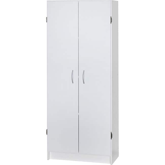 akadaHome Multipurpose White 60-inch Storage Cabinet
