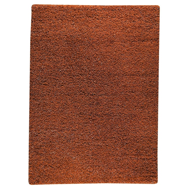 Hand woven Smix Orange Wool Rug (3 X 54)