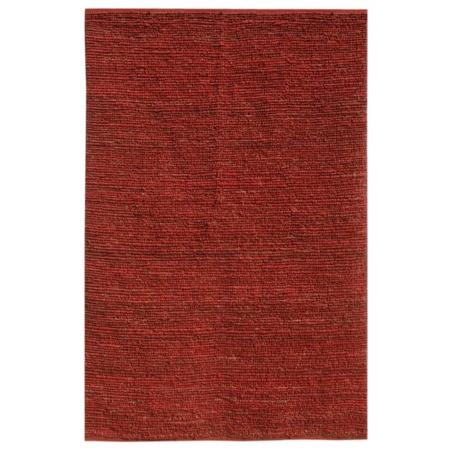 Hand woven Red Jute Rug (2 X 3)