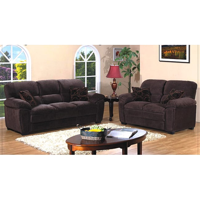 Cedar Creek Dark Brown 2-piece Sofa Set