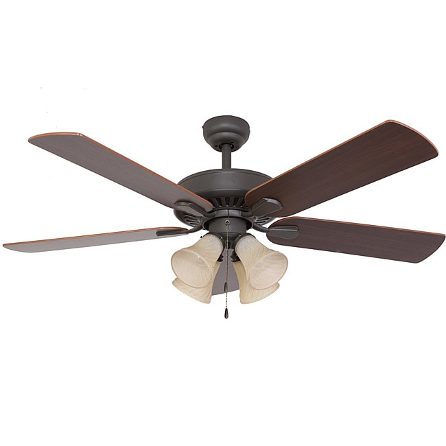 Ecosure Fair Haven 4 light Bronze 52 inch Ceiling Fan